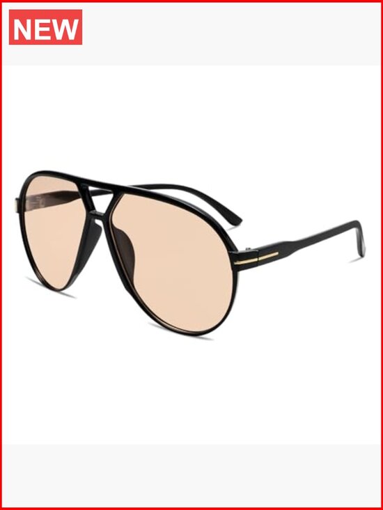 Retro Aviator Sunglasses Oversized Square Vintage Sun Glasses main image 4